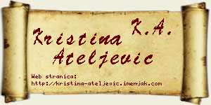 Kristina Ateljević vizit kartica